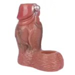 4.5 Inch Open Tip Fat Silicone Realistic Penis Enhancer Toy