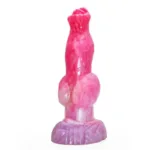8.5 IN Pink Big Knotted Dildo Silicone Dog Wolf Penis - Image 4