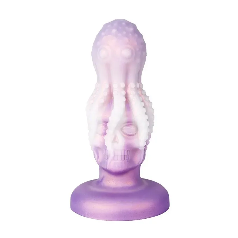 Purple Octopus and Skull-Shaped Dildo Butt Plug 6 Sizes Available (10) Purple Octopus and Skull-Shaped Dildo Butt Plug 6 Sizes Available - Image 1