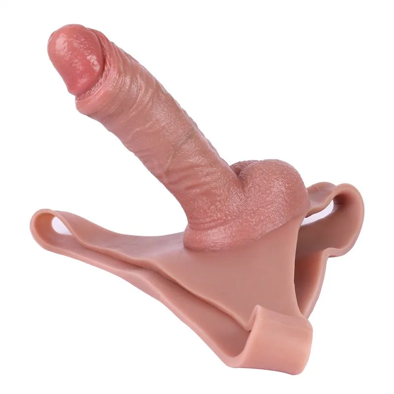 Realistic Hollow Penis Pants Premium Silicone Strap On Dildo Sleeve (3) Best Realistic Silicone Penis Pants Wearable Hollow Dildo Sleeve - Image 2