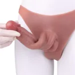 Silicone Realistic Hollow Penis Pants High Elastic Wearable Cock Sleeve - Image 8
