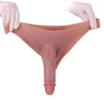 Silicone Realistic Hollow Penis Pants High Elastic Wearable Cock Sleeve - Image 4