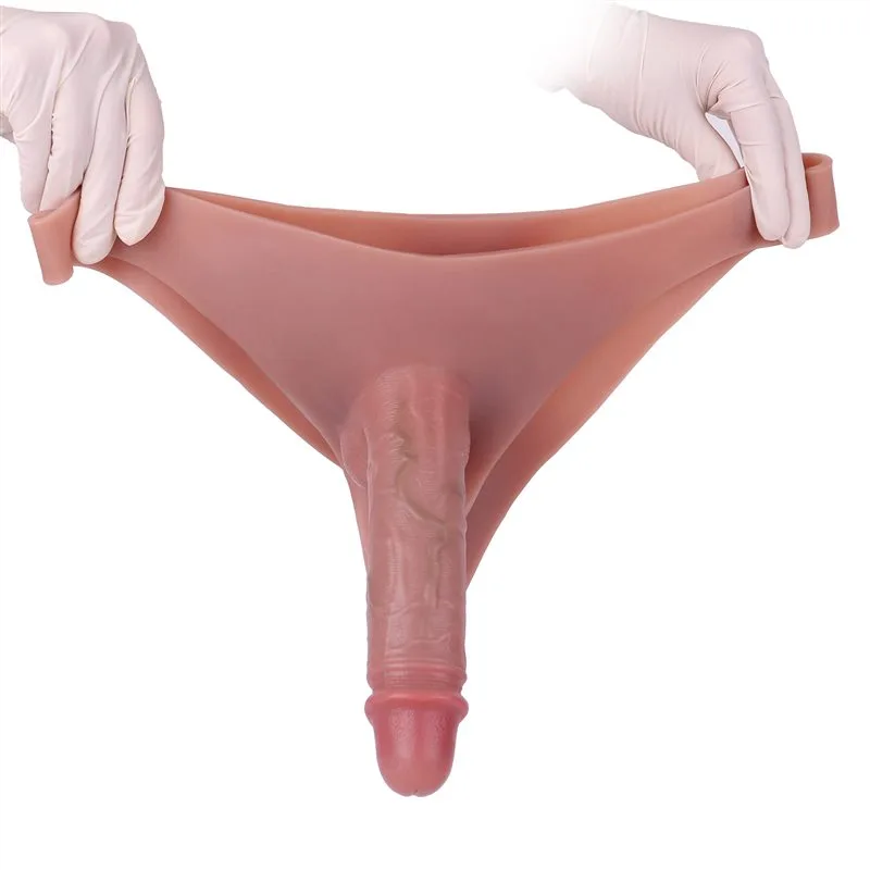 Silicone Realistic Hollow Penis Pants High Elastic Strap On Dildo Sleeve (5) Silicone Realistic Hollow Penis Pants High Elastic Wearable Cock Sleeve - Image 4