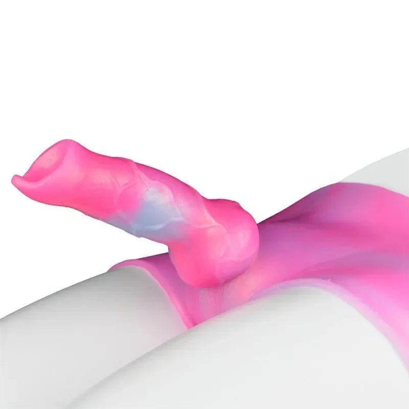 Strap On Silicone Dog Knot Dildo Sex toy (7) 6 IN Small Strap On Silicone Fantasy Dog Knot Dildo - Image 3