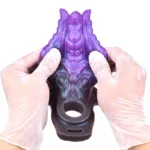 5.1 Inch Purple Strap On Tentacle Cock Sleeve Silicone Penis Cover - Image 7