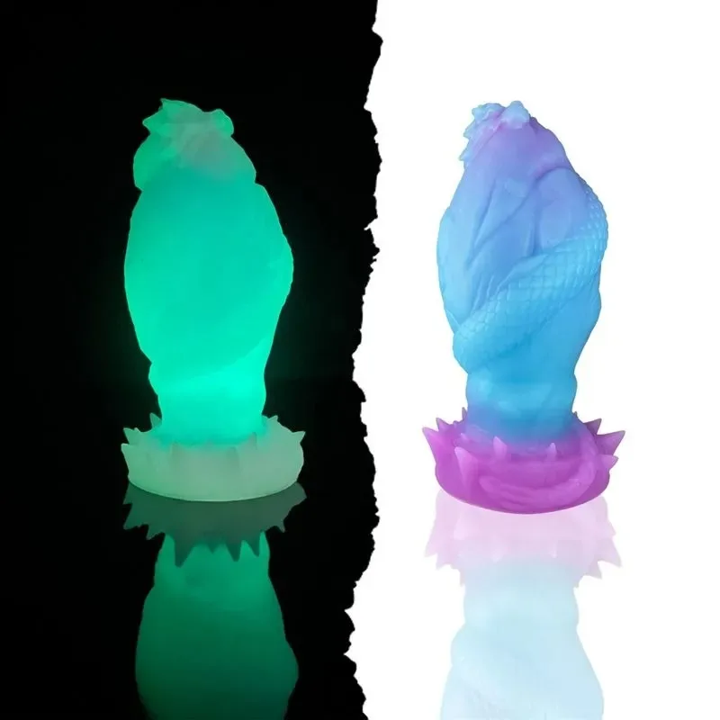 Thickness Real Skin Feel Luminous Dragon Egg Butt Plug (10) 4/6/7.5 Inch Thickness Real Skin Feel Luminous Dragon Egg Butt Plug - Image 4
