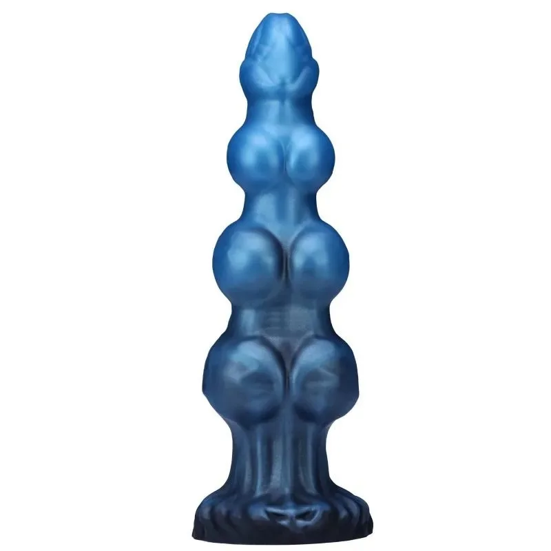 Triple Knots Dildo Silicone Fantasy Anal Plug (8) 7.5/8.5/10.5 Inch Triple Knots Dildo Silicone Fantasy Anal Plug - Image 1