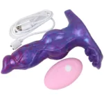 5.5 IN Double Knotted Dildo Vibrator with Remote - Image 6