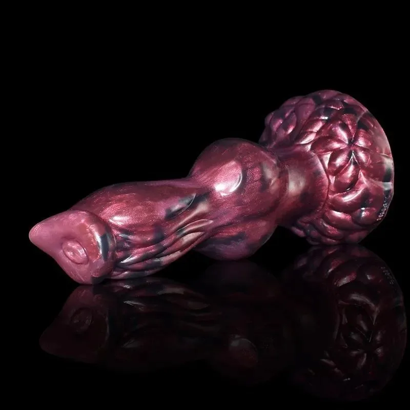 Werewolf Animal Penis (5) 8.5 IN Dildo With A Knot Silicone Dog Cock Toy - Image 6