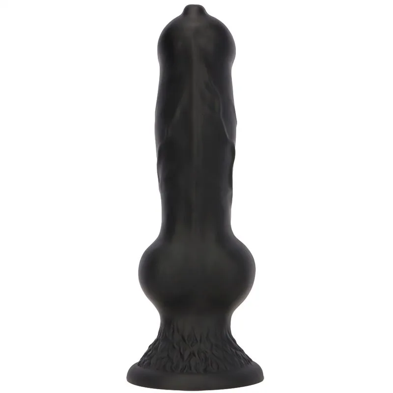 black dog dildo (27) 7/7.5/9.5/10/13 Inch Black Knotted Dog Dildo Big Animal Penis - Image 3
