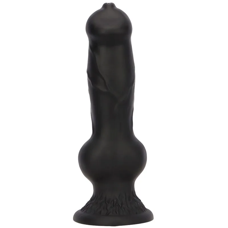 black dog dildo (28) 7/7.5/9.5/10/13 Inch Black Knotted Dog Dildo Big Animal Penis - Image 1