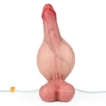 8 IN Ejaculating and Inflatable Silicone Dildo with Blue Veins - Image 4