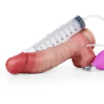 7.8 IN Ejaculating and Inflatable Textured Silicone Dildo - Image 7
