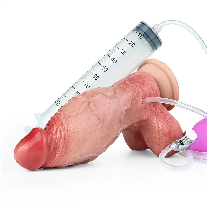 inflatable dildo (11) 6.5 IN Short Fat Ejaculating and Inflatable Texture Realistic Dildo - Image 7