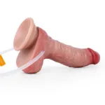 7.8 IN Ejaculating and Inflatable Textured Silicone Dildo - Image 8