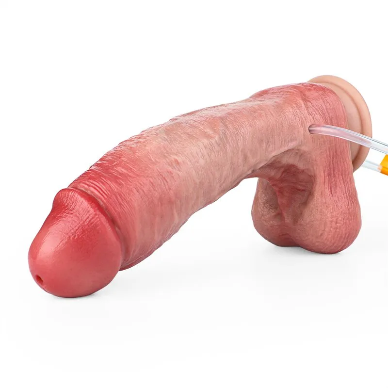 inflatable dildo (12) 8.1 IN Ejaculating and Inflatable Silicone Dildo Squirting Penis Toy - Image 7