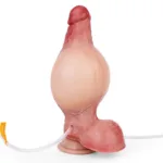 7.2 IN Ejaculating and Inflatable Real Skin Feel Silicone Dildo - Image 3