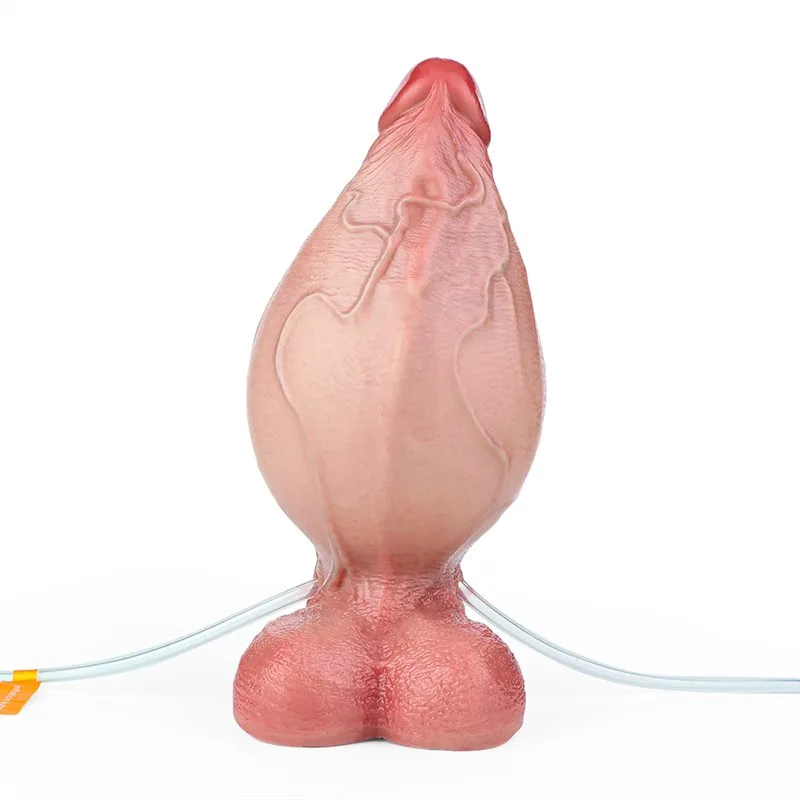 inflatable dildo (15) 6.5 IN Short Fat Ejaculating and Inflatable Texture Realistic Dildo - Image 3