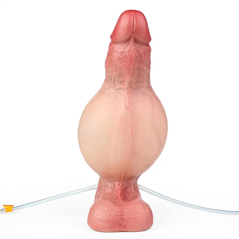 inflatable dildo (17) 8.1 IN Ejaculating and Inflatable Silicone Dildo Squirting Penis Toy - Image 4