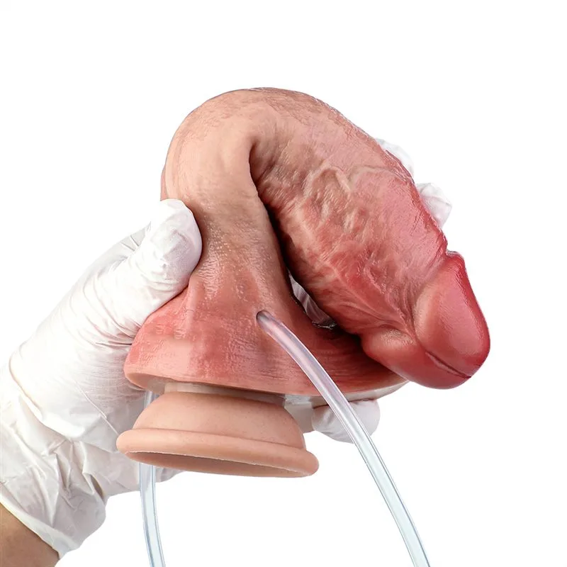 inflatable dildo (21) 8.1 IN Ejaculating and Inflatable Silicone Dildo Squirting Penis Toy - Image 8