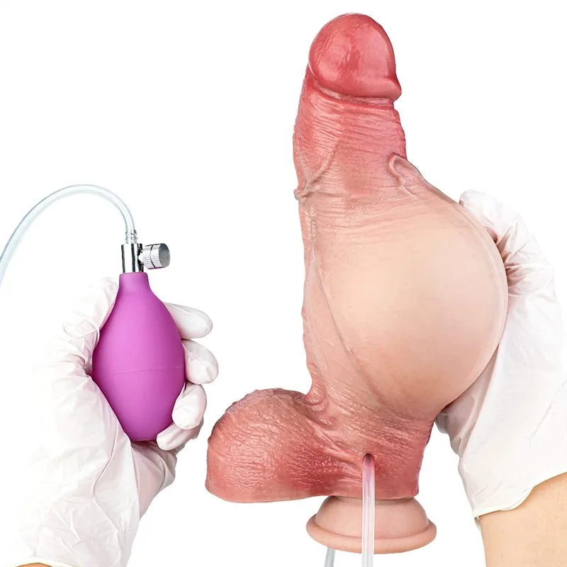 inflatable dildo (21) 7.8 IN Ejaculating and Inflatable Real Looking Penis Dildo - Image 2