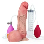 7.8 IN Ejaculating and Inflatable Real Looking Penis Dildo