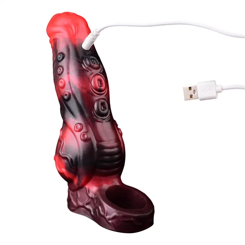 tentacle knot sleeve (16) 6/7 IN Vibrating Tentacle Knot Cock Sleeve Silicone Exotic Penis Sheath - Image 4