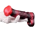 6/7.2 IN Vibrating Horse Cock Sleeve Fantasy Silicone Penis Sheath - Image 9