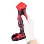 6/7.2 IN Vibrating Horse Cock Sleeve Fantasy Silicone Penis Sheath - Image 10