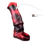 6/7.2 IN Vibrating Horse Cock Sleeve Fantasy Silicone Penis Sheath - Image 8
