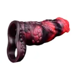 6 IN Remote Control Dragon Cock Sleeve Vibrating Knot Penis Extender - Image 7