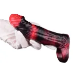 6/7 IN Vibrating Textured Penis Sleeve Fantasy Silicone Cock Sheath - Image 7