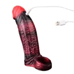 6/7 IN Vibrating Textured Penis Sleeve Fantasy Silicone Cock Sheath - Image 6