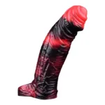6/7 IN Vibrating Textured Penis Sleeve Fantasy Silicone Cock Sheath - Image 4