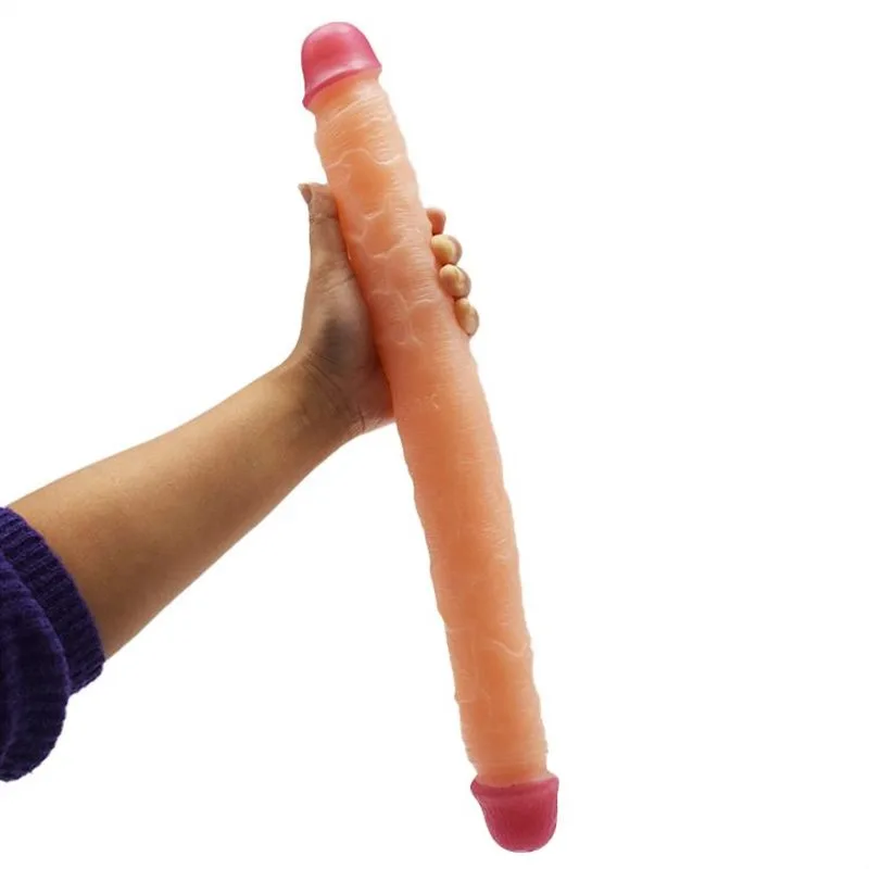 001 (6) 18 IN Long Double Ended PVC Dildo - Image 3