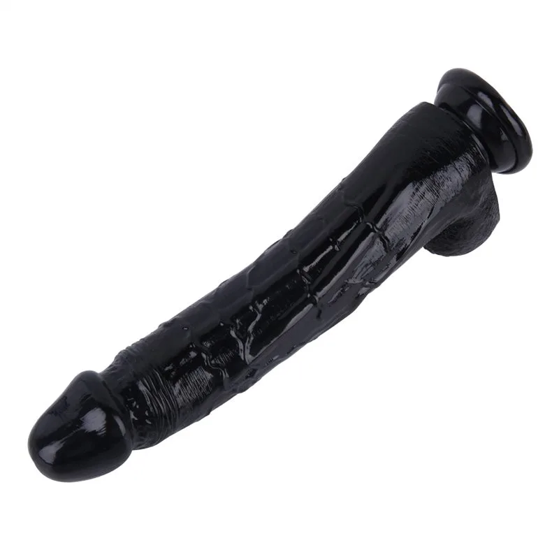 2 13 IN Big Black Realistic PVC Dildo - Image 4