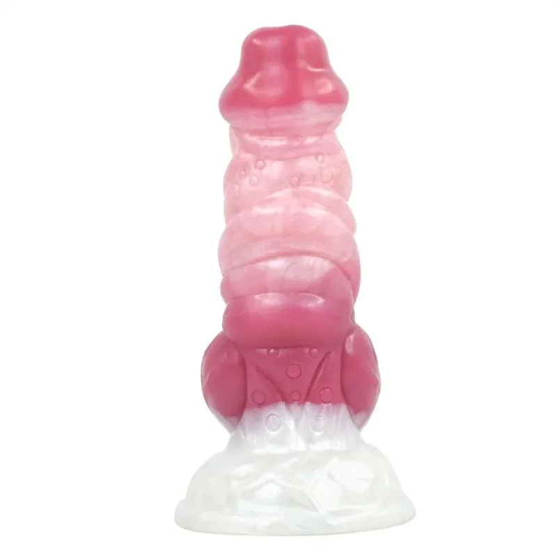 Short Fat Wolf Dildo Fantasy Canine Penis (1) 6.5 IN Short Demon Dildo With Knot Fantasy Silicone Canine Penis - Image 2