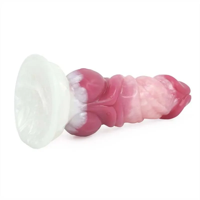 Short Fat Wolf Dildo Fantasy Canine Penis (3) 6.5 IN Short Demon Dildo With Knot Fantasy Silicone Canine Penis - Image 4