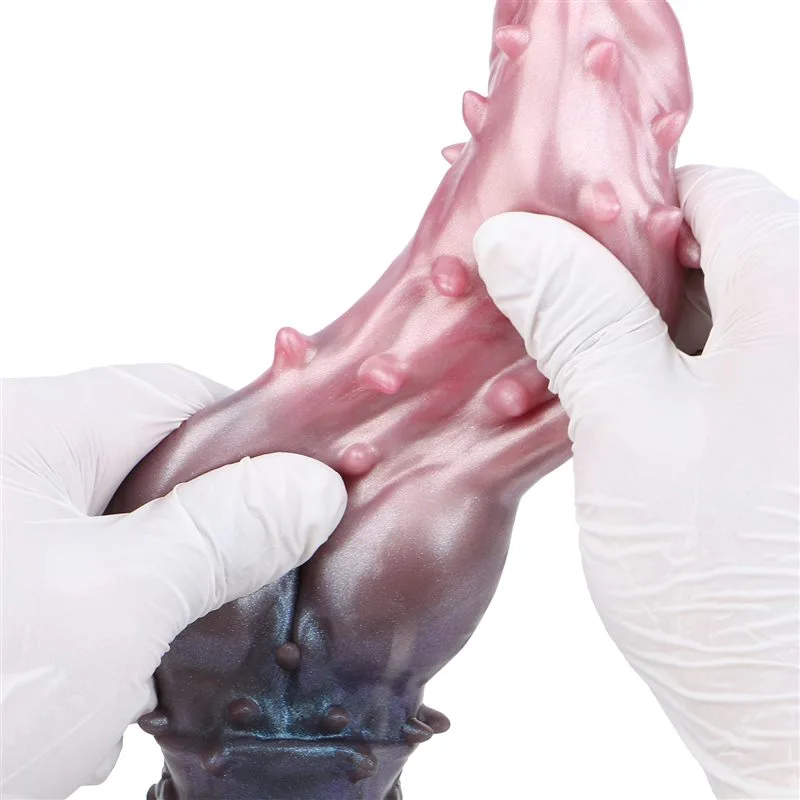 Spiked dog knot sleeve (20) 7.5 Inch Spiked Dog Knot Penis Sleeve Soft Cock Extender - Image 6