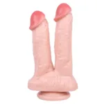 8 IN Suction Cup Double Mushroom Head Dildo
